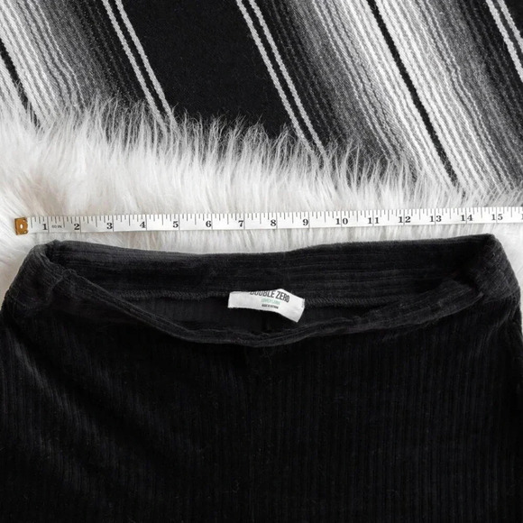 Double Zero Women’s Sz Large Black Flare Retro Bell Bottom High Waist Pants - Picture 5 of 9